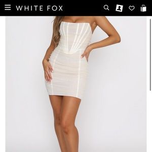 White Fox Boutique - For The Night Ivory mini dress